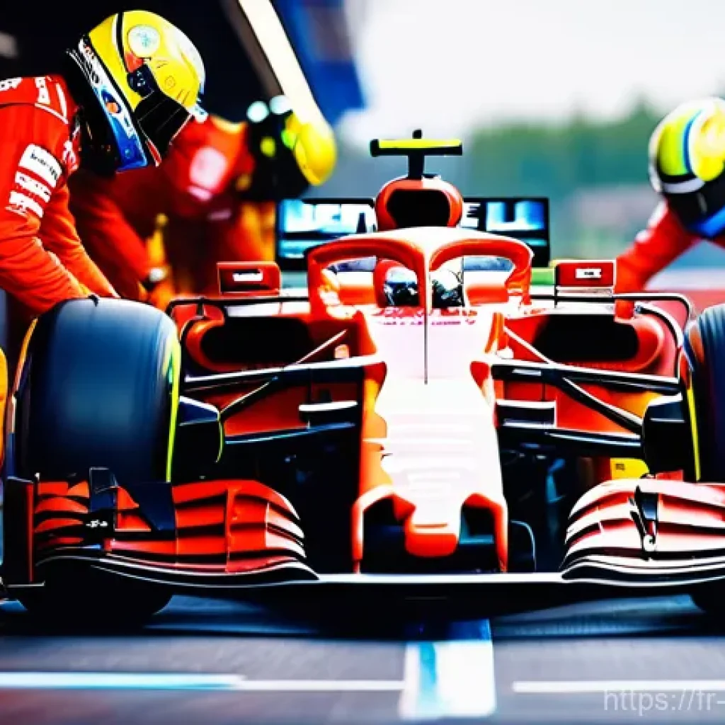 F1 타이어 전략 - **"High-Energy F1 Pit Stop: The Ballet of Speed and Precision."**
    A dynamic, low-angle shot capt...