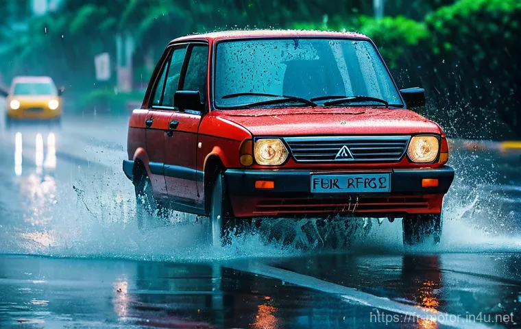 F1 타이어 전략 - "**
    An immersive, slightly wide-angle shot from the perspective of a chasing car, showing an F1 ...