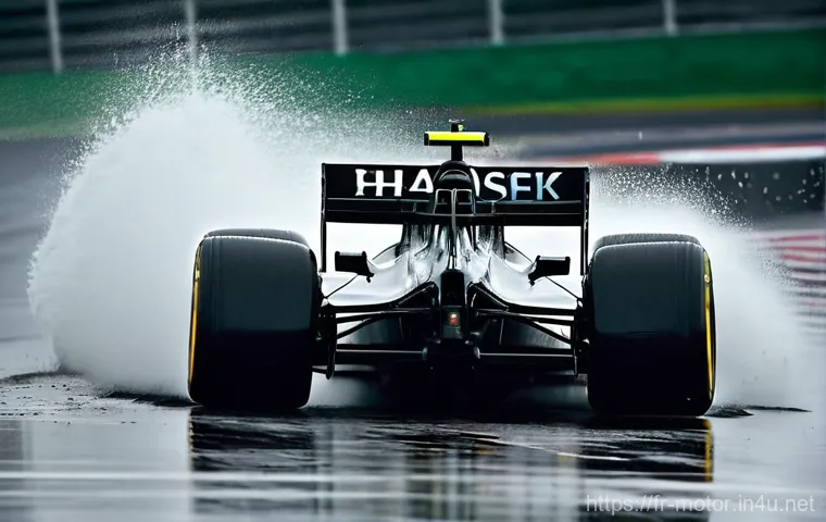 F1 머신의 코너링 기술 분석 - **Prompt:** A sleek Formula 1 car exploding out of a fast corner, accelerating with immense force on... F1 머신의 코너링 기술 분석 - **Prompt:** A sleek Formula 1 car exploding out of a fast corner, accelerating with immense force on...