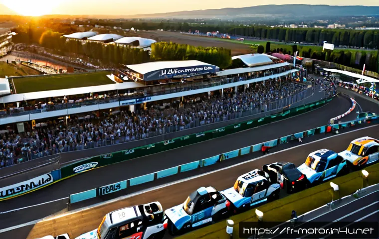F1 경제적 효과 - Photorealistic aerial view of a major French city hosting a prestigious open-wheel motorsport weeken...