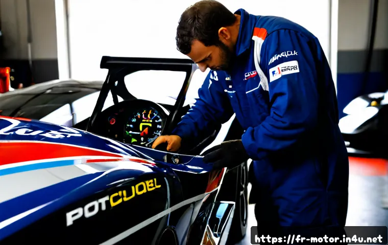 F1 머신의 가속도 측정 장비 - Photorealistic close-up of a professional open-wheel race car acceleration measurement setup in a Fr...